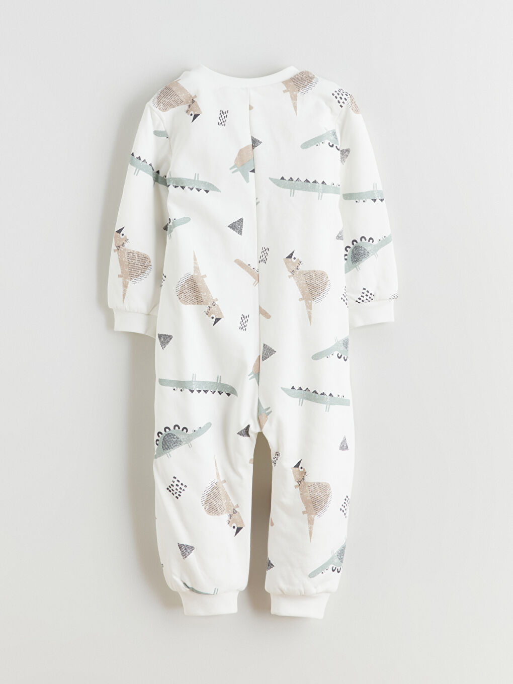 Ekru 1 Tog Baskılı Erkek Bebek Uyku Tulumu-4