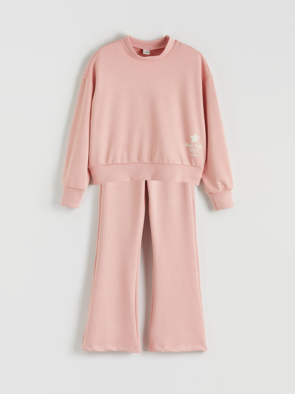 Turuncu Soft Touch Kız Çocuk Sweatshirt ve Eşofman Altı