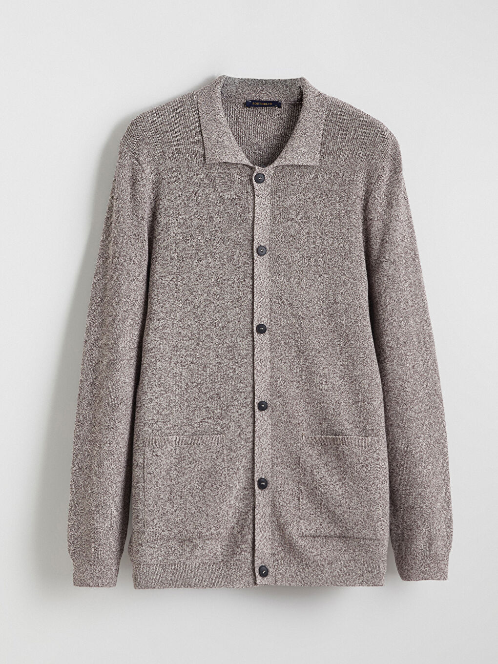 Bej Polo Yaka Erkek Triko Hırka-4