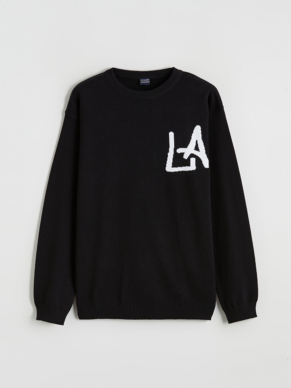 Crew Neck Printed Boys' Knit Sweater