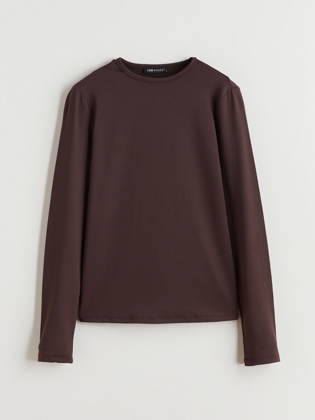 Kahverengi Bisiklet Yaka Kadın Body-4