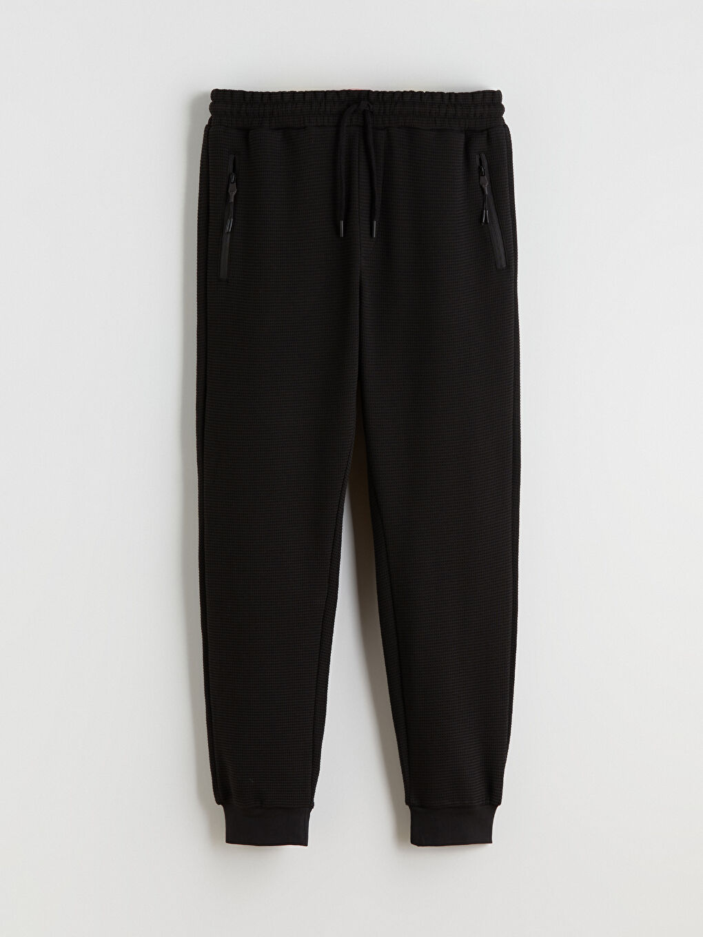 Siyah Standart Kalıp Erkek Jogger Eşofman Altı-4