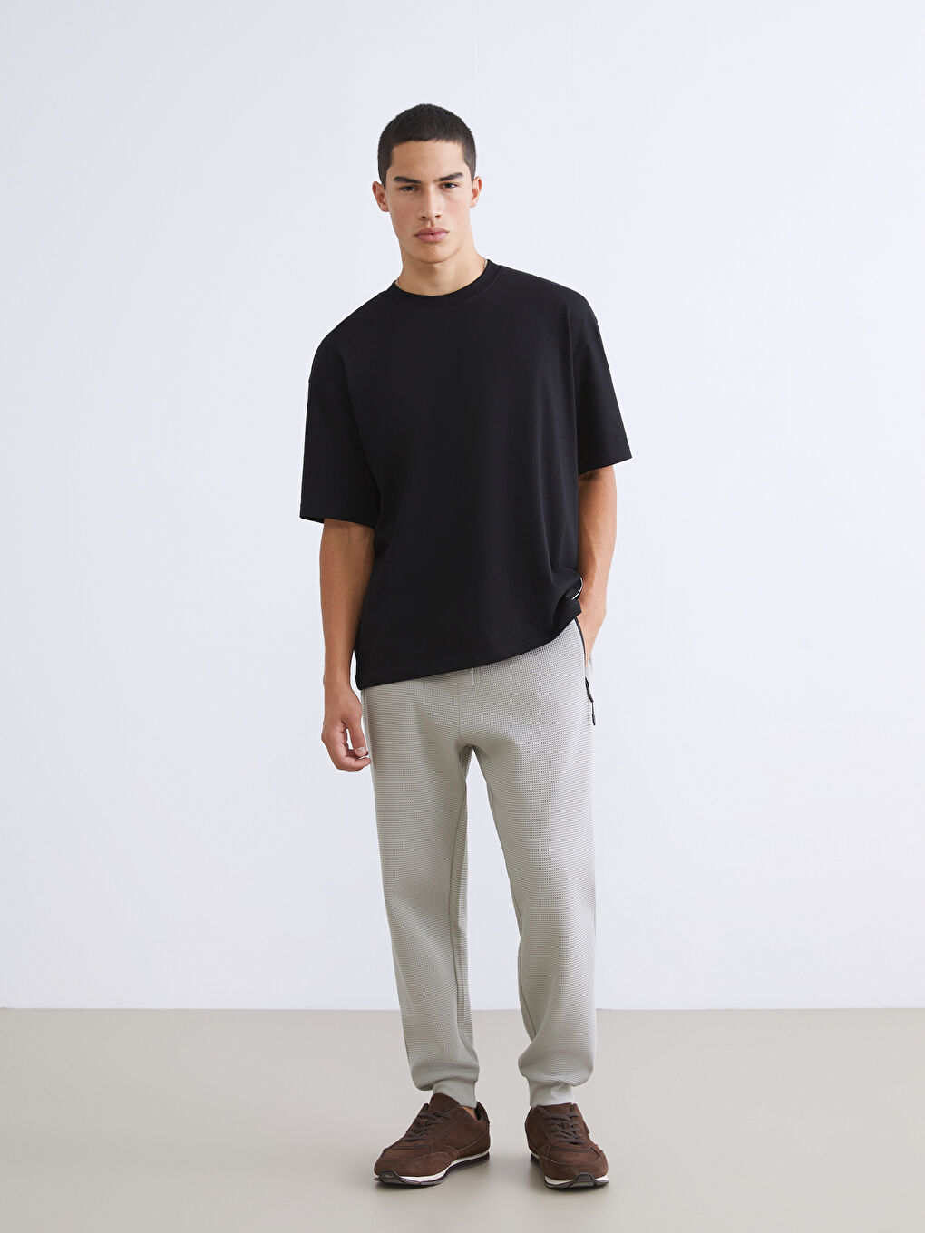 Gri Standart Kalıp Erkek Jogger Eşofman Altı