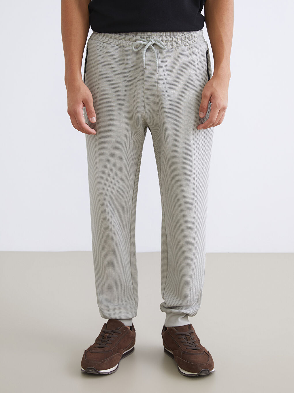 Gri Standart Kalıp Erkek Jogger Eşofman Altı-1