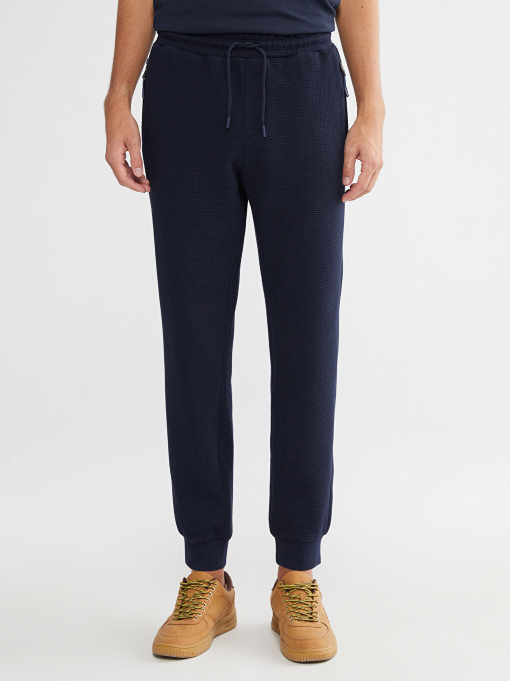 Lacivert Standart Kalıp Erkek Jogger Eşofman Altı-1
