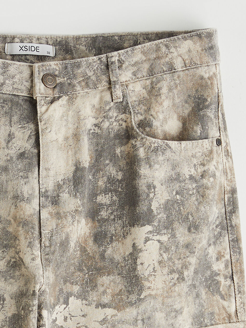 Gri Standart Kalıp Erkek Kargo Pantolon-5