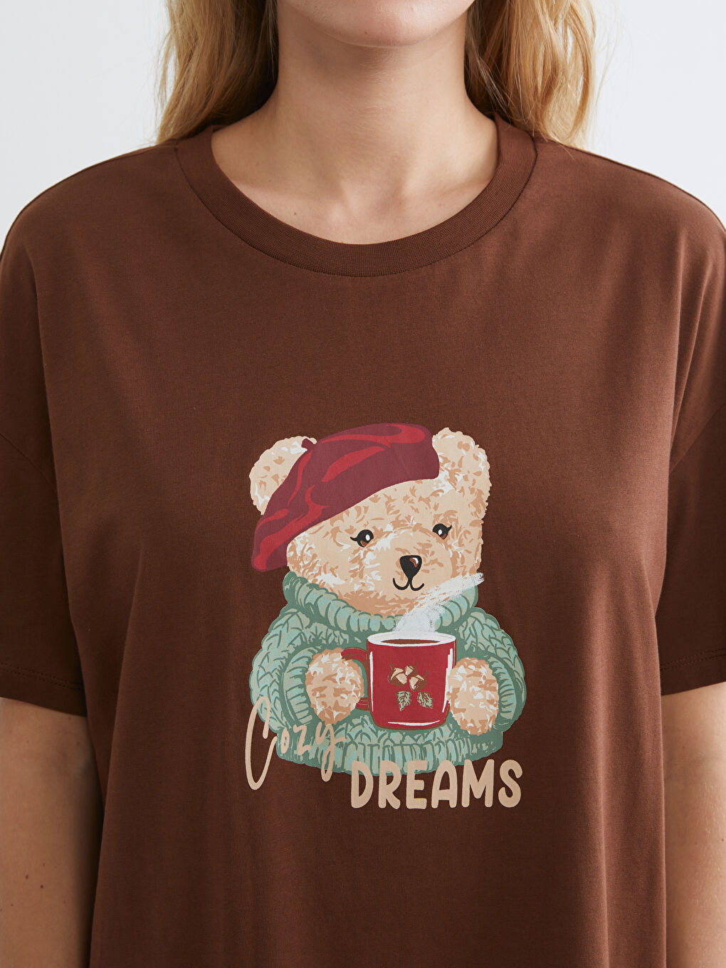 Woman BROWN Nightdress-2