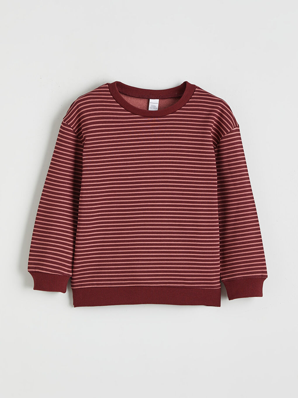 Crew Neck Striped Boys' Thick Sweatshirt