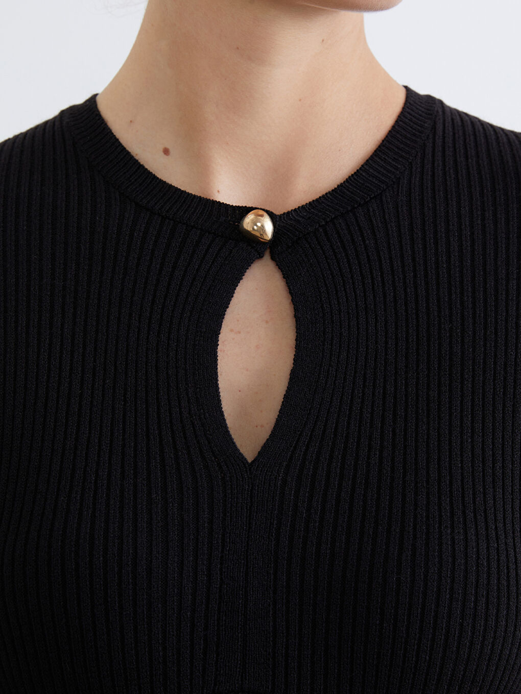 Crew Neck Knit Dress-2