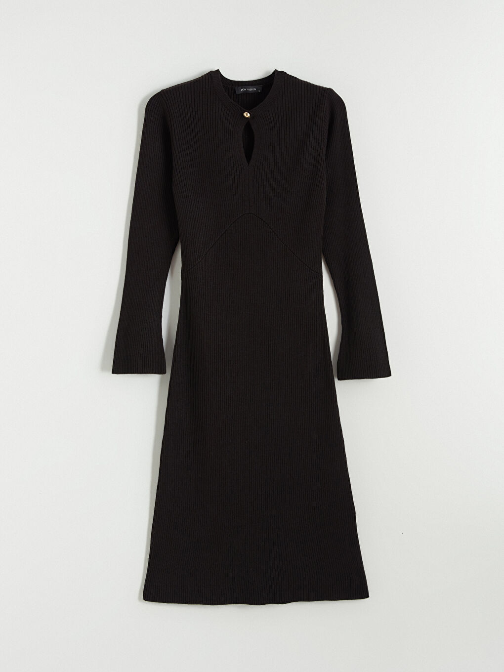 Crew Neck Knit Dress-4