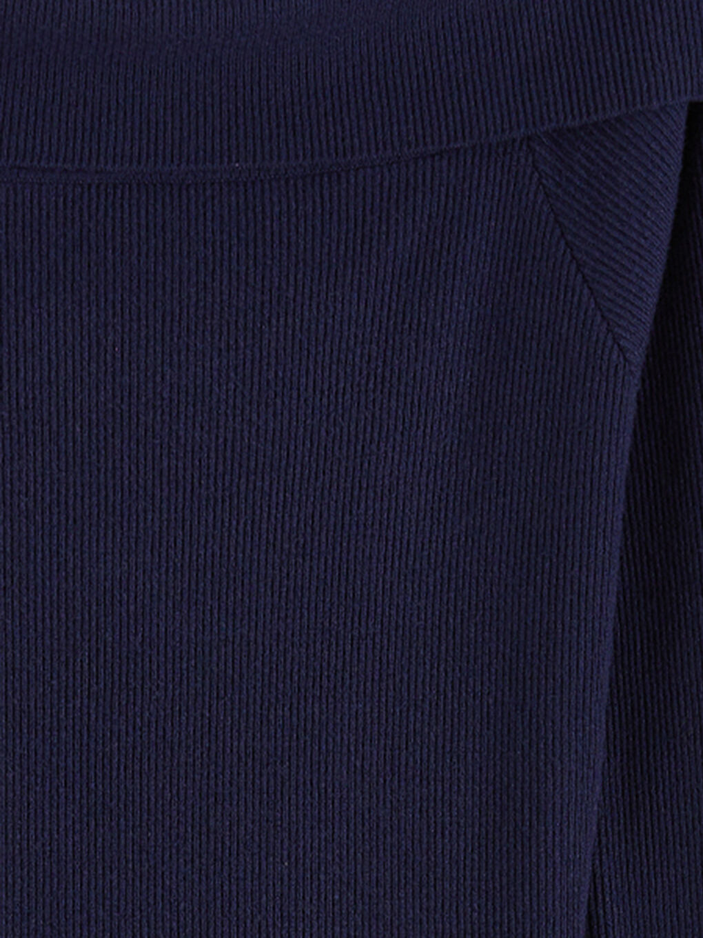 Lacivert Kayık Yaka Triko Elbise-5