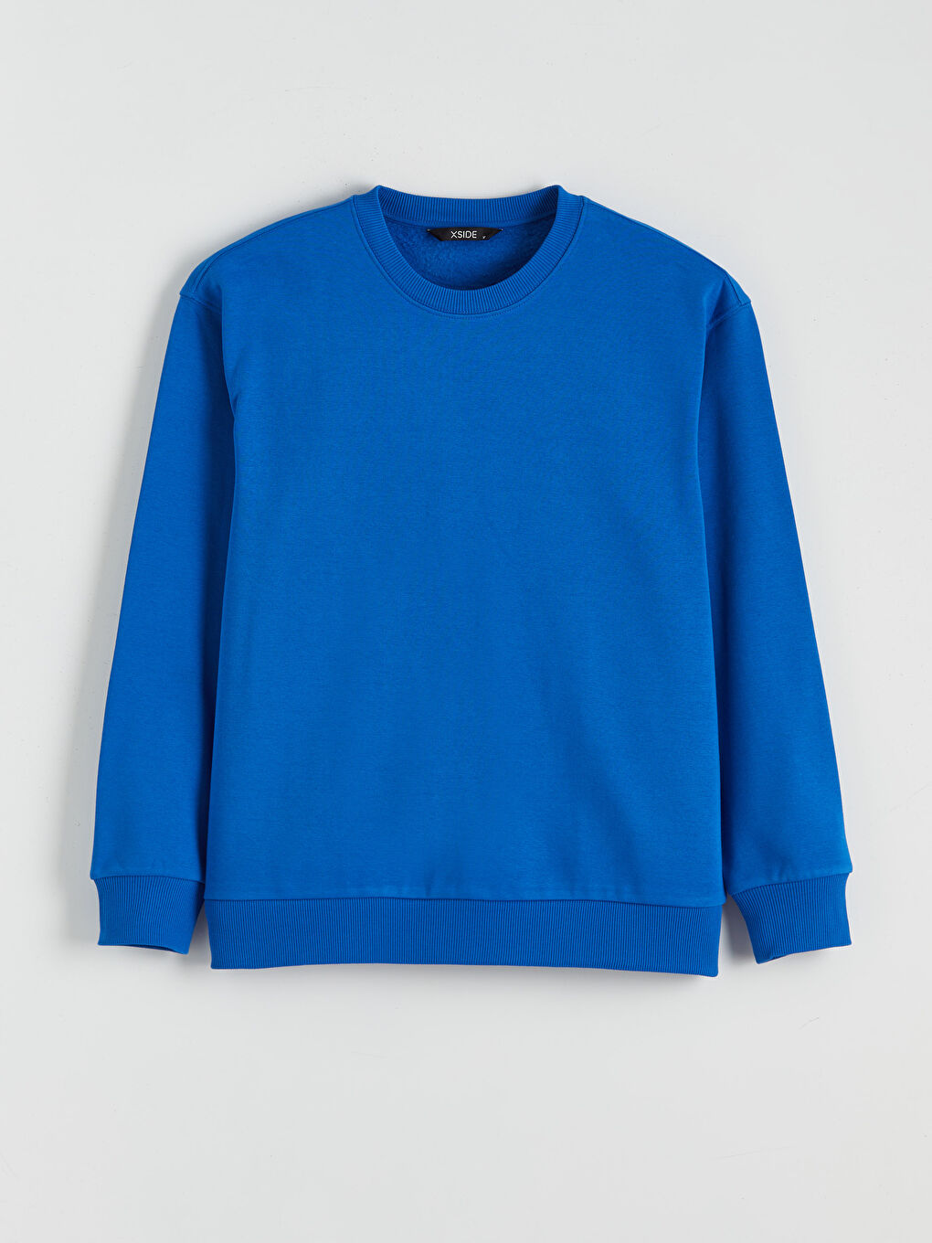 Mavi Bisiklet Yaka Erkek Kalın Sweatshirt-4