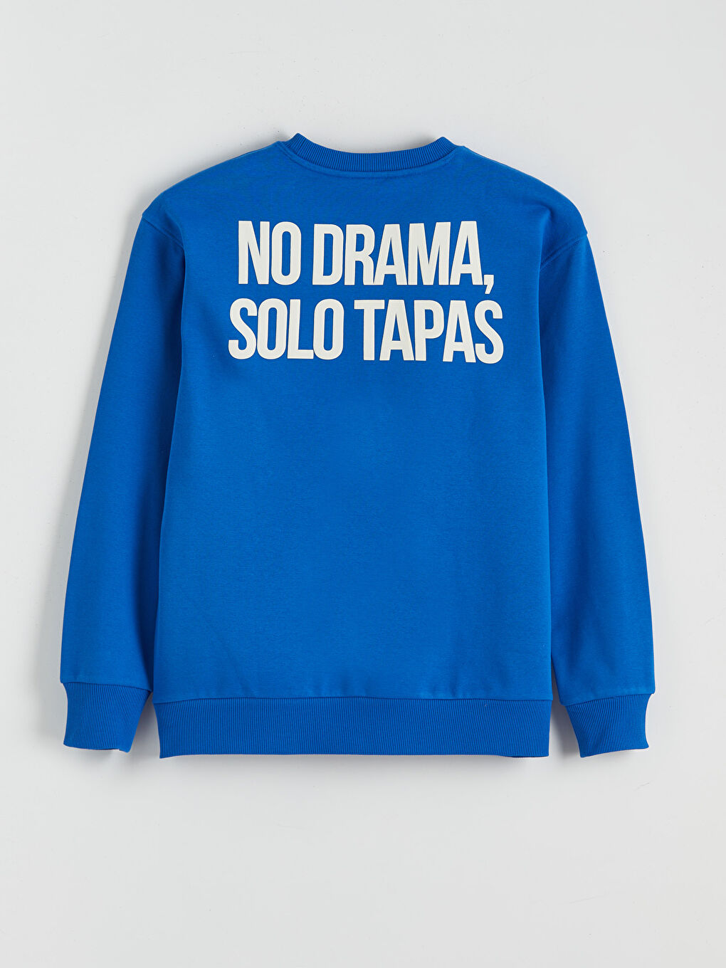 Mavi Bisiklet Yaka Erkek Kalın Sweatshirt-5