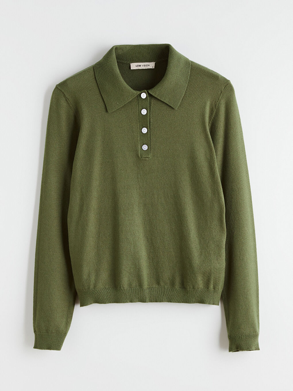 Polo Neck Women's Knitwear Sweater-4