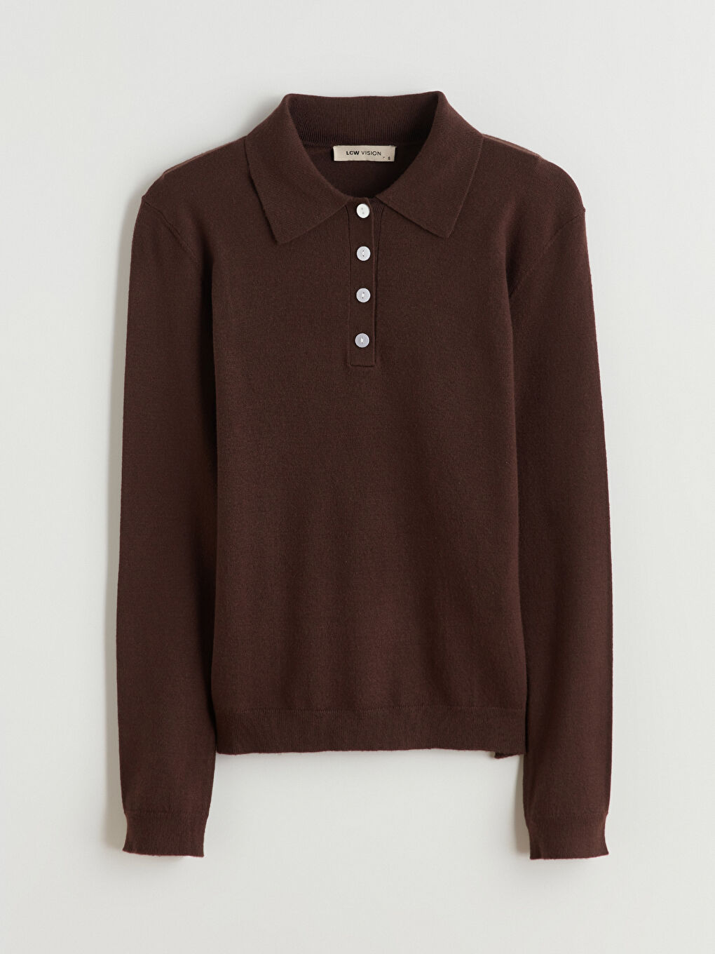 Polo Neck Women's Knitwear Sweater-4