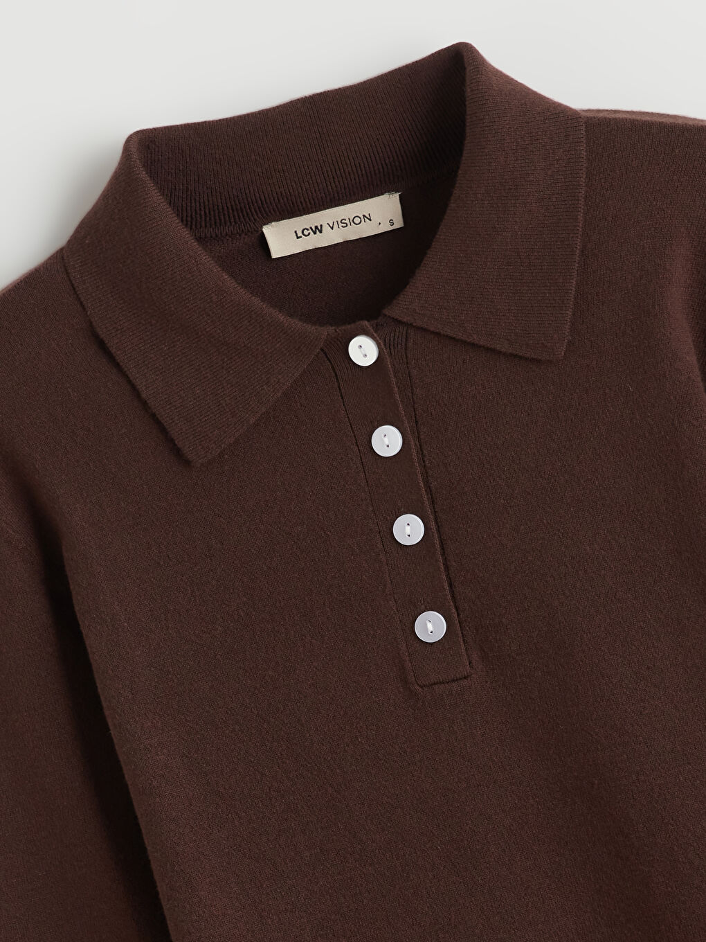 Polo Neck Women's Knitwear Sweater-5