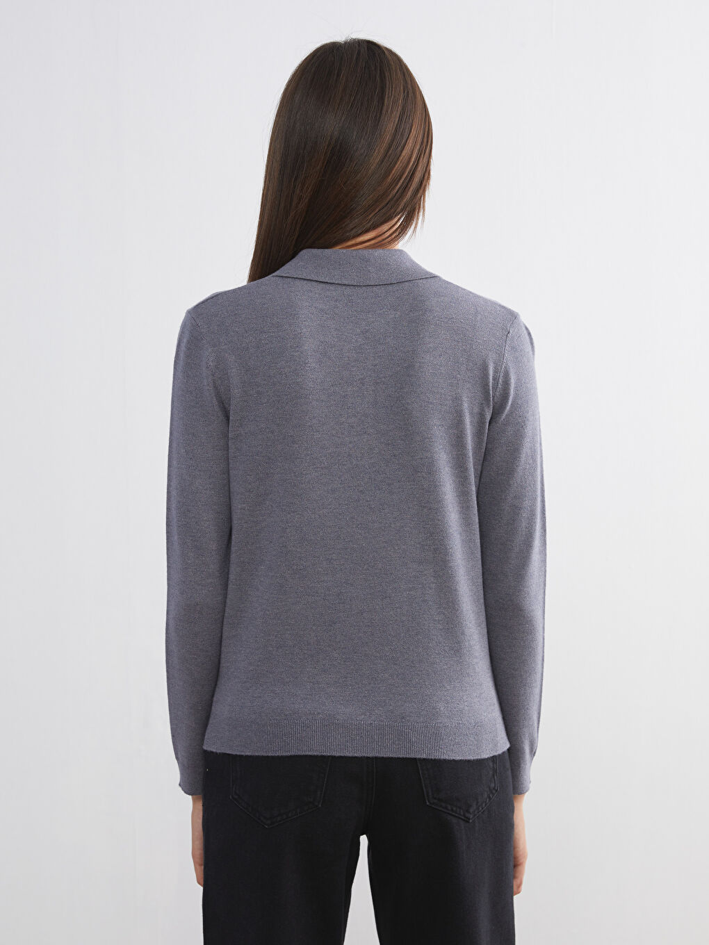 Rollkragen Damen Strickpullover-4