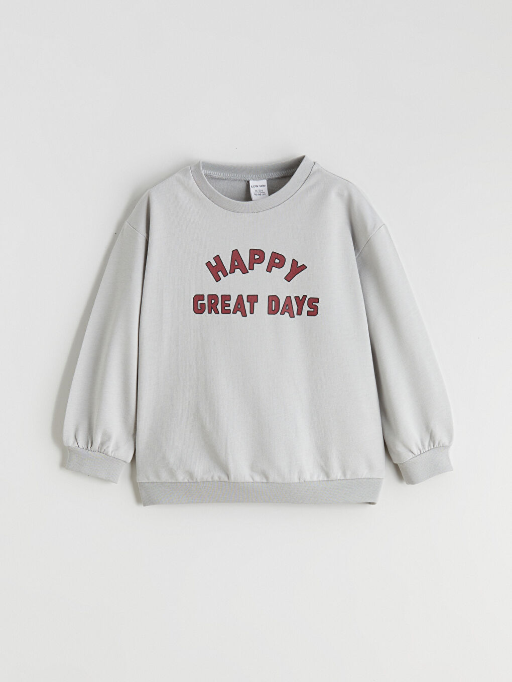 Gri Baskılı Erkek Bebek Sweatshirt