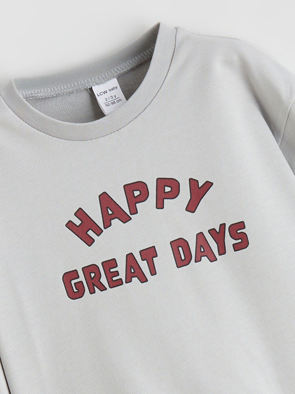 Gri Baskılı Erkek Bebek Sweatshirt-1