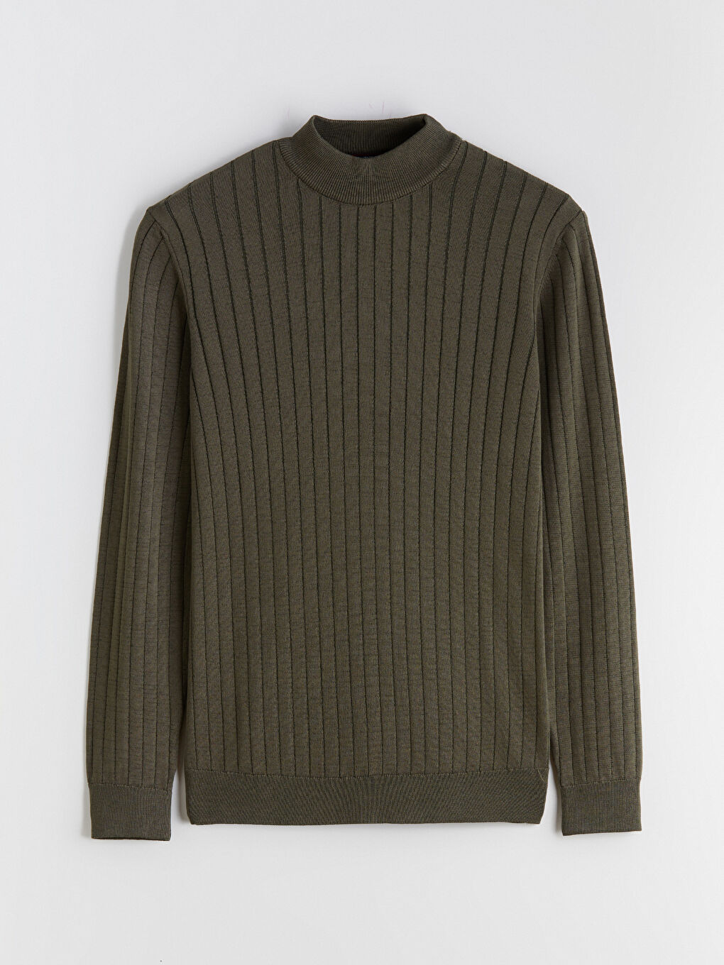 Haki Yarım Balıkçı Yaka Erkek Triko Kazak-4