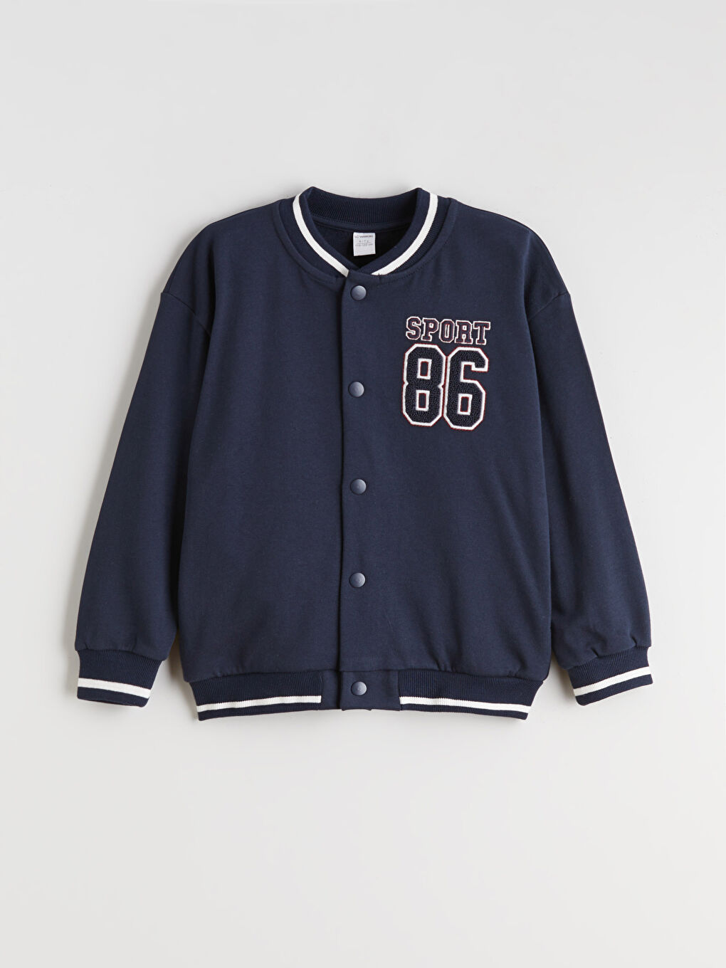 Lacivert Nakışlı Erkek Çocuk Kolej Ceket