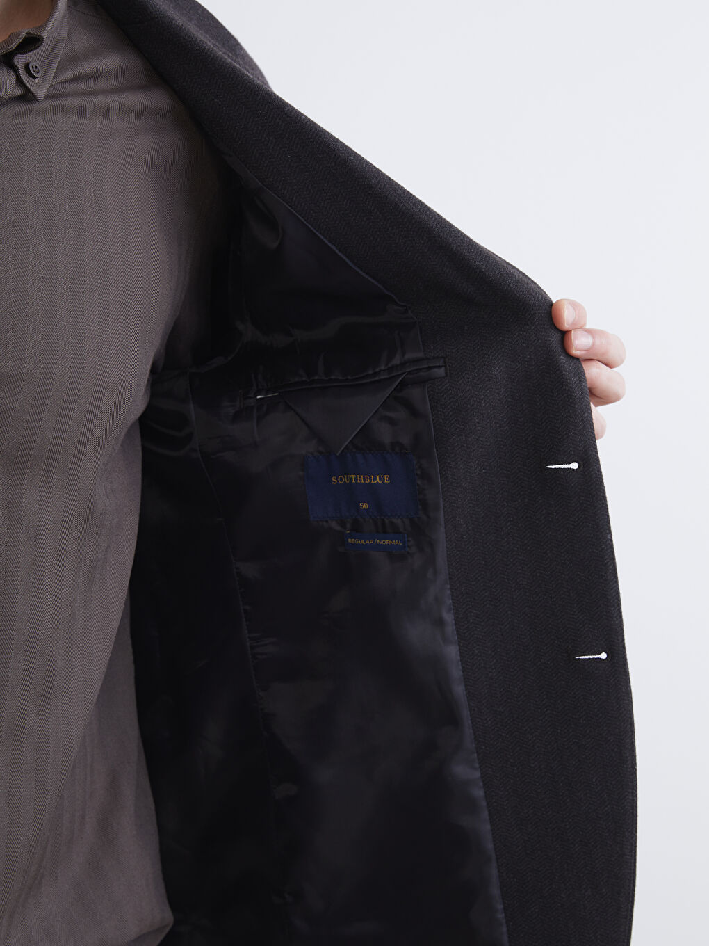 Kahverengi Standart Kalıp Erkek Blazer Ceket-3