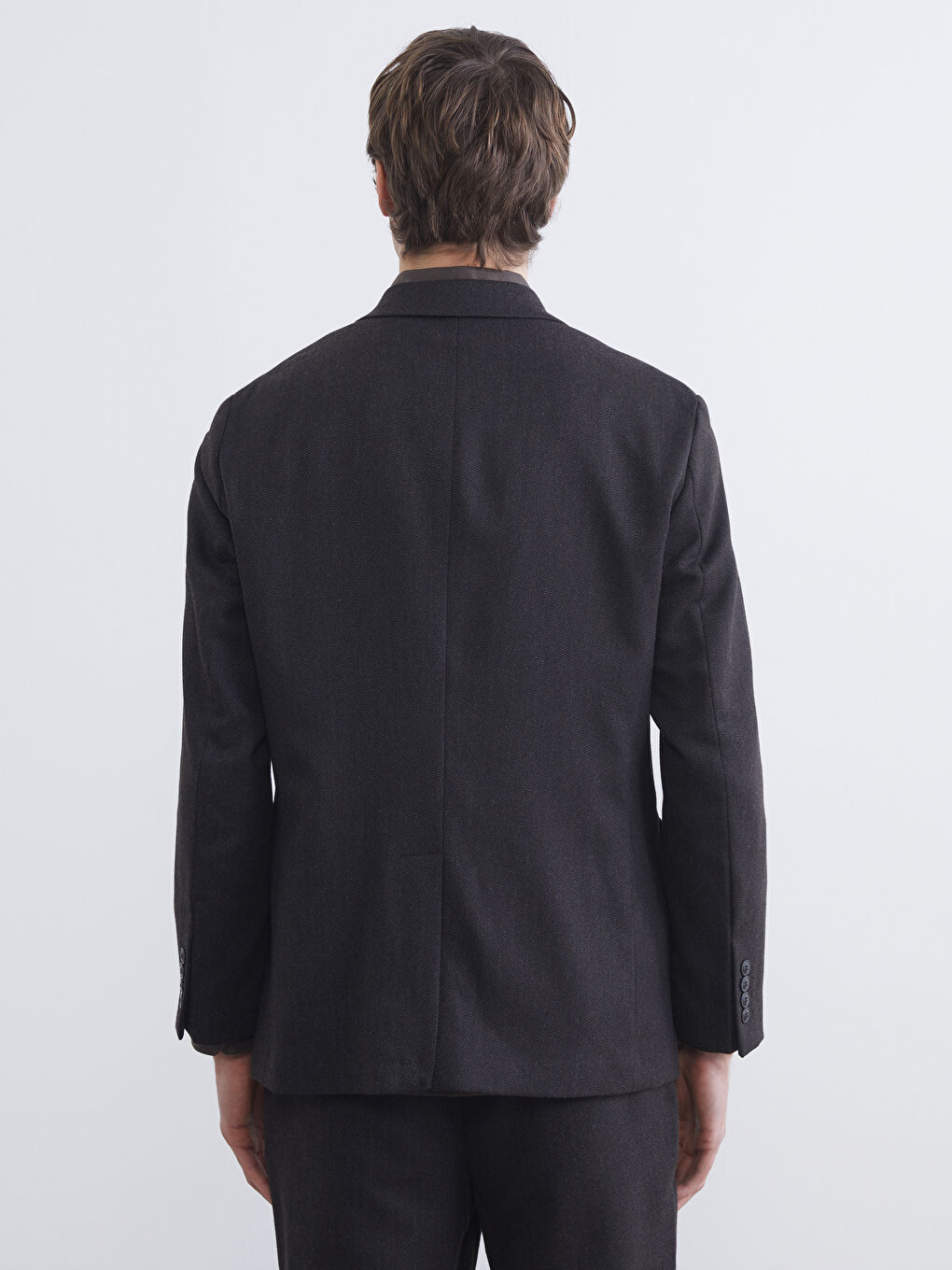 Kahverengi Standart Kalıp Erkek Blazer Ceket-4