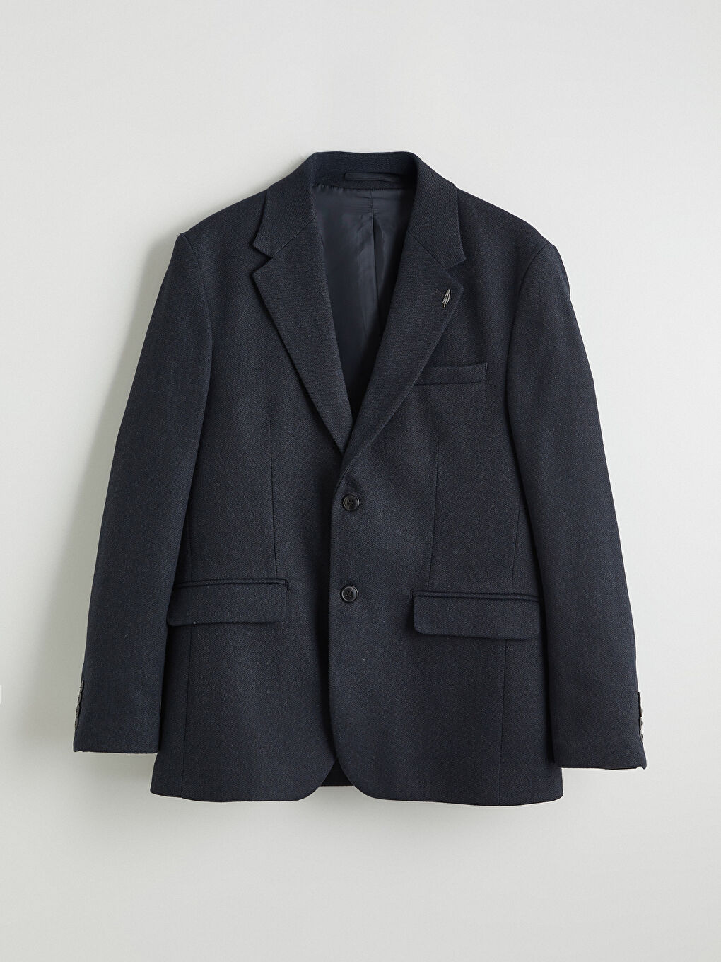 Lacivert Standart Kalıp Erkek Blazer Ceket-5