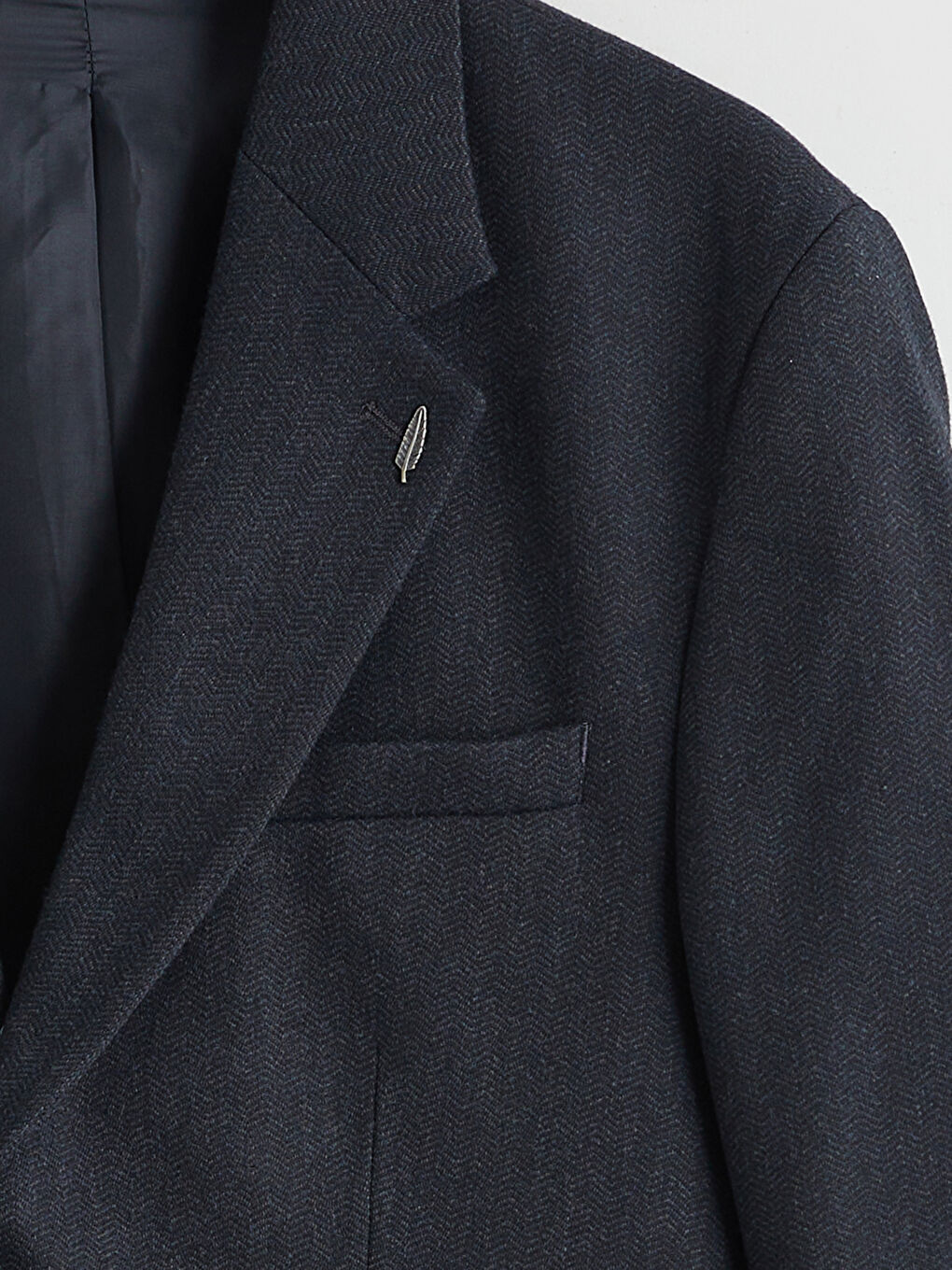 Lacivert Standart Kalıp Erkek Blazer Ceket-7