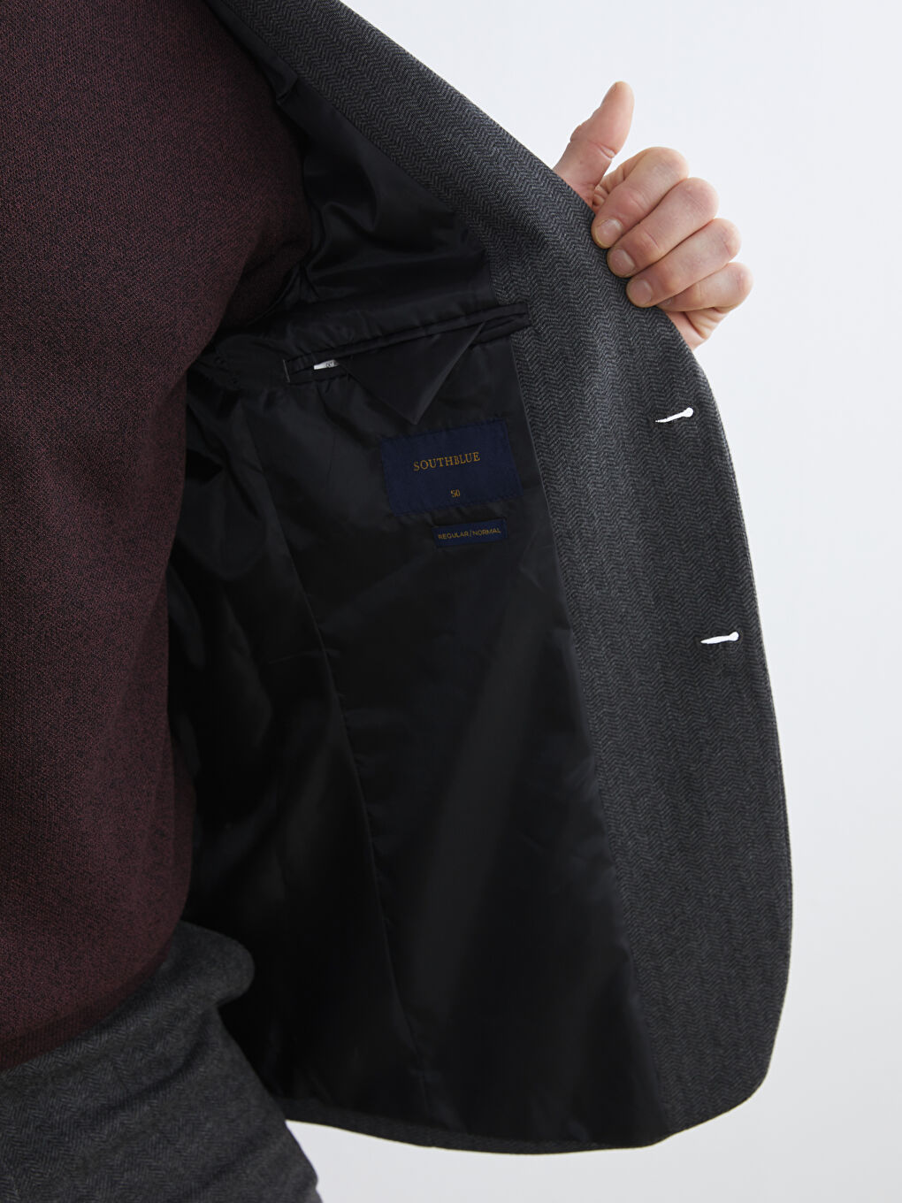 Antrasit Standart Kalıp Erkek Blazer Ceket-3