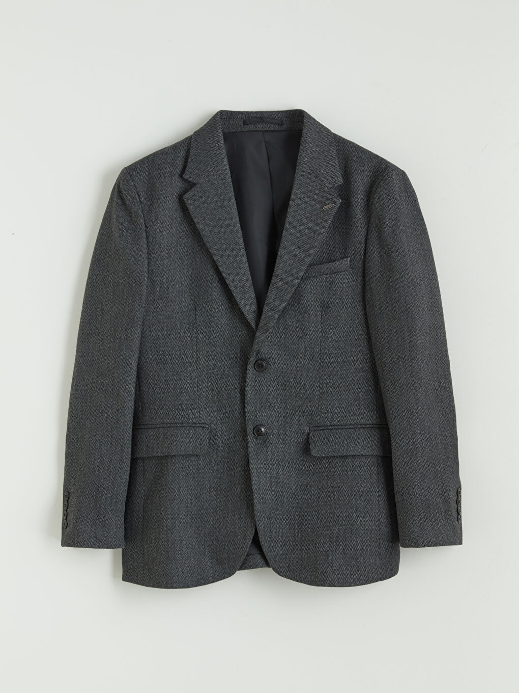 Antrasit Standart Kalıp Erkek Blazer Ceket-5