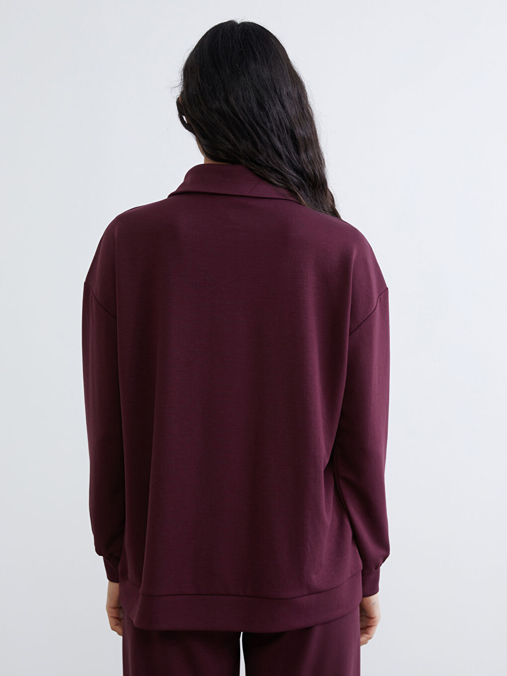 Mürdüm L.A. Athletic Nakışlı Kadın Kalın Sweatshirt Tunik-3