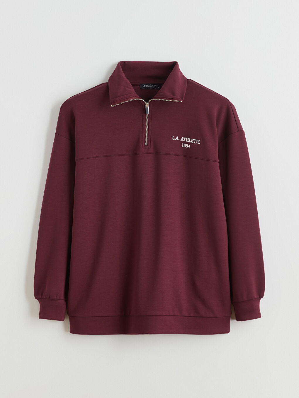 Mürdüm L.A. Athletic Nakışlı Kadın Kalın Sweatshirt Tunik-4