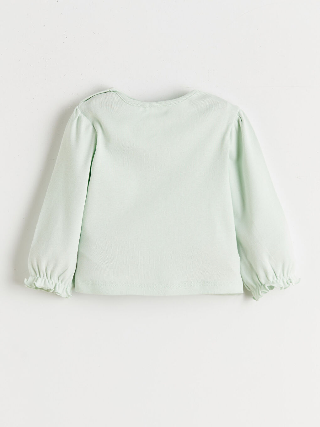 Yeşil Bisiklet Yaka Minnie Mouse Baskılı Kız Bebek Tişört ve Tayt-2