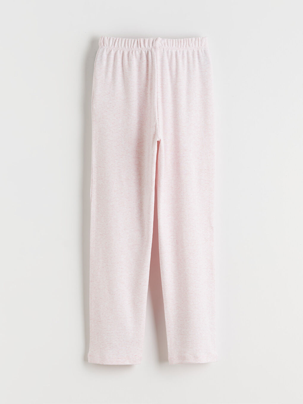 Ekru Çizgili Kız Çocuk Pijama Altı-1