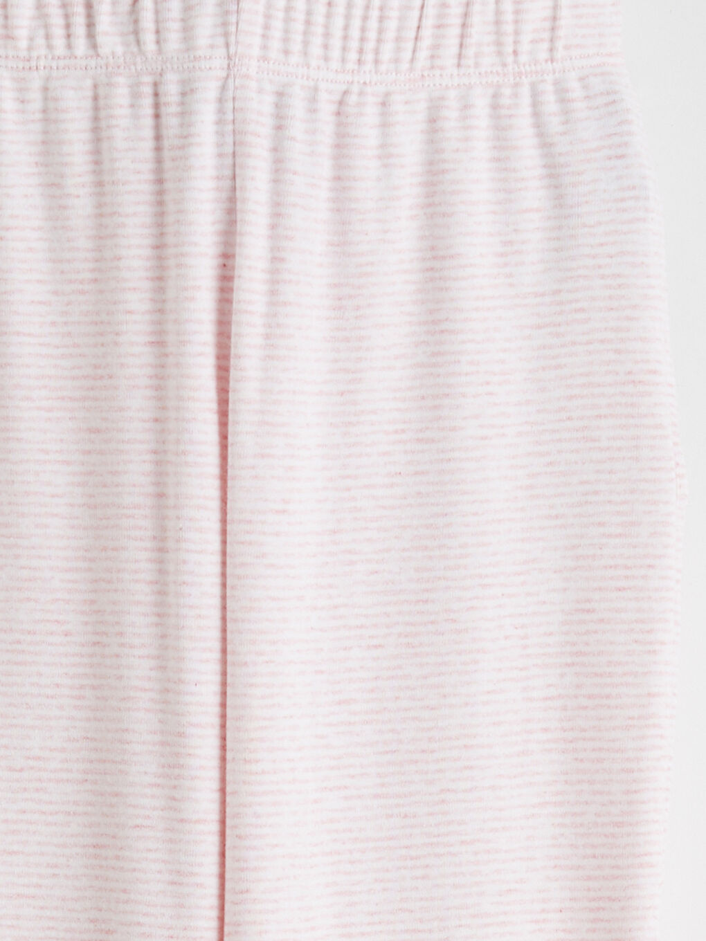 Ekru Çizgili Kız Çocuk Pijama Altı-2