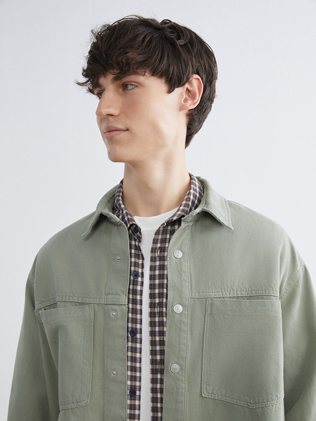 Men's Regular Fit Denim Shirt-2