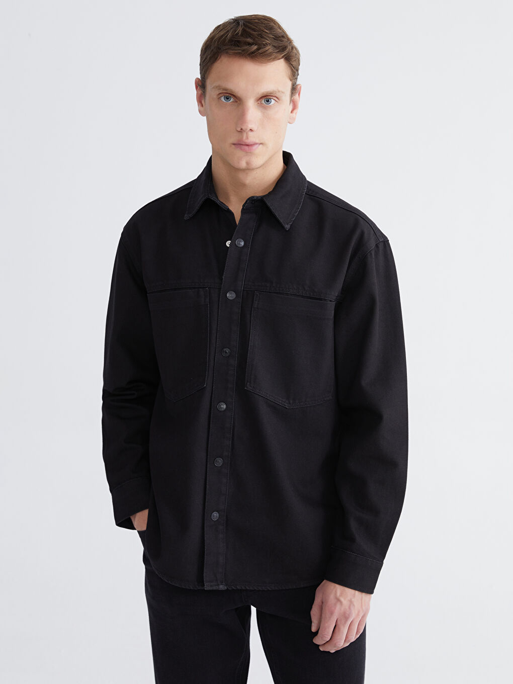 Man BLACK Denim Shirt