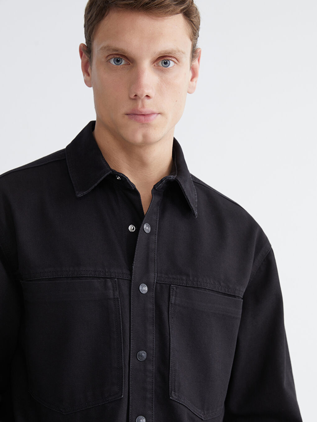 Man BLACK Denim Shirt-2