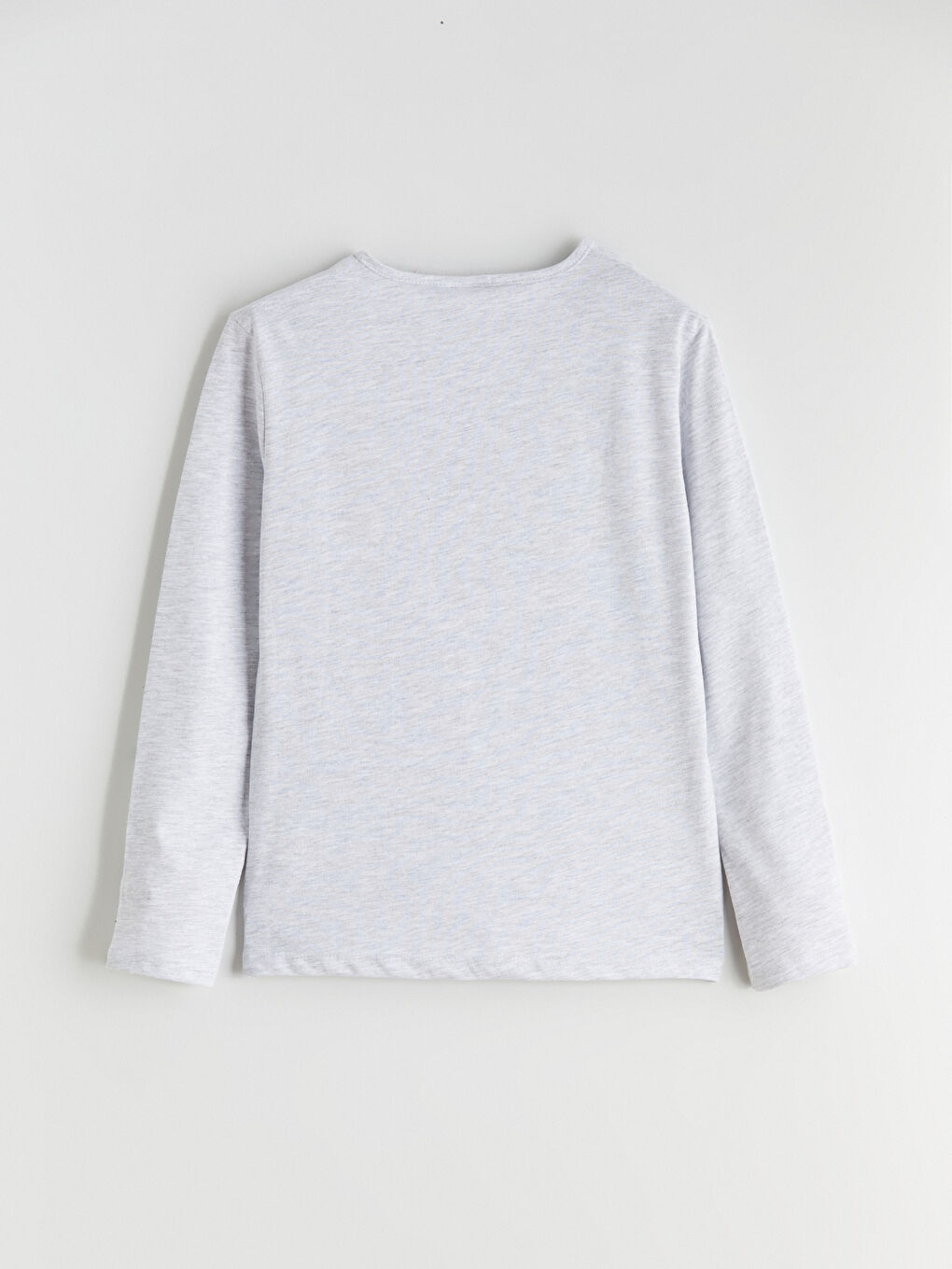 Gri Bisiklet Yaka Kız Çocuk Pijama Takımı-5