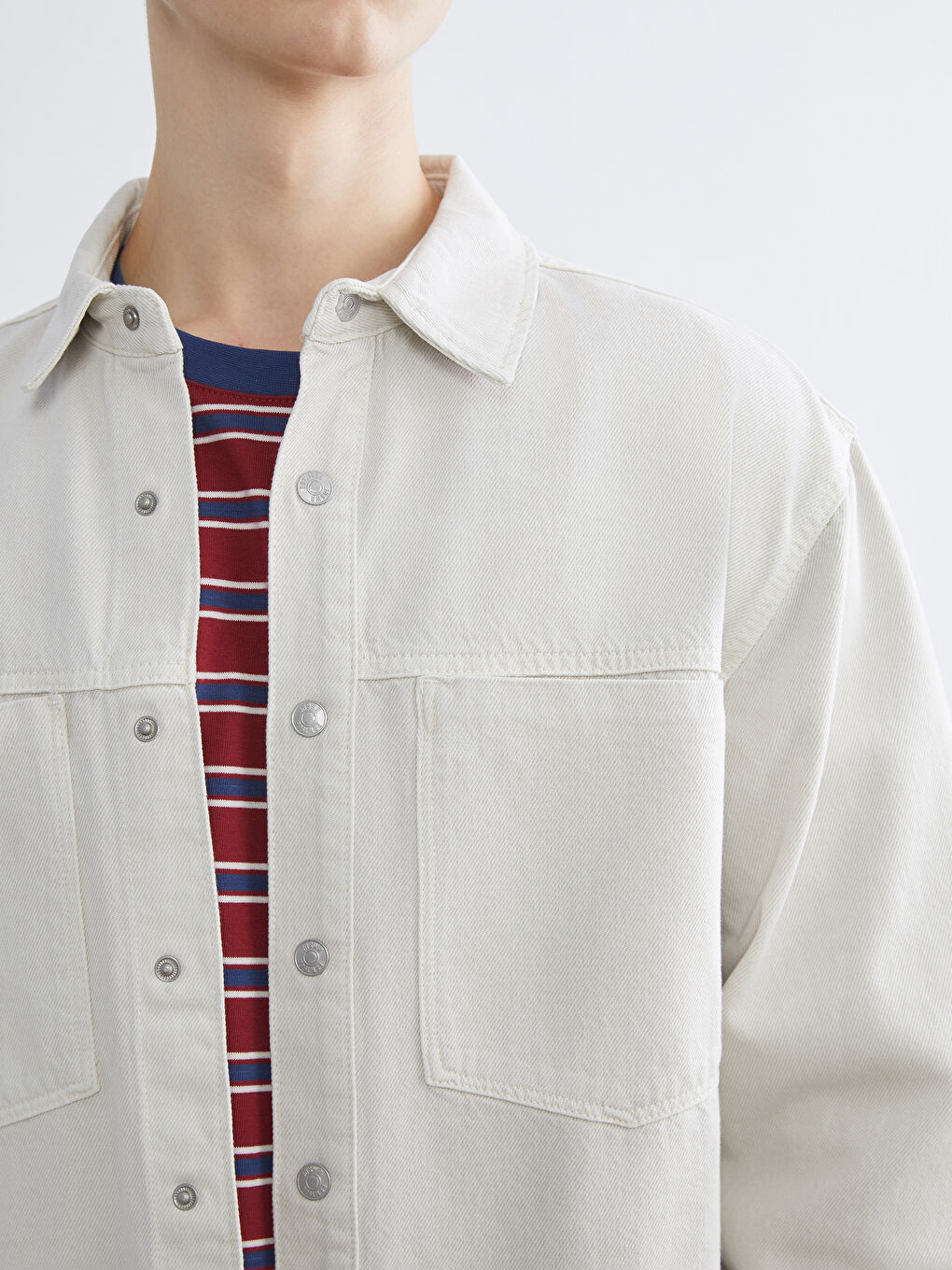 Man BEIGE Denim Shirt-2