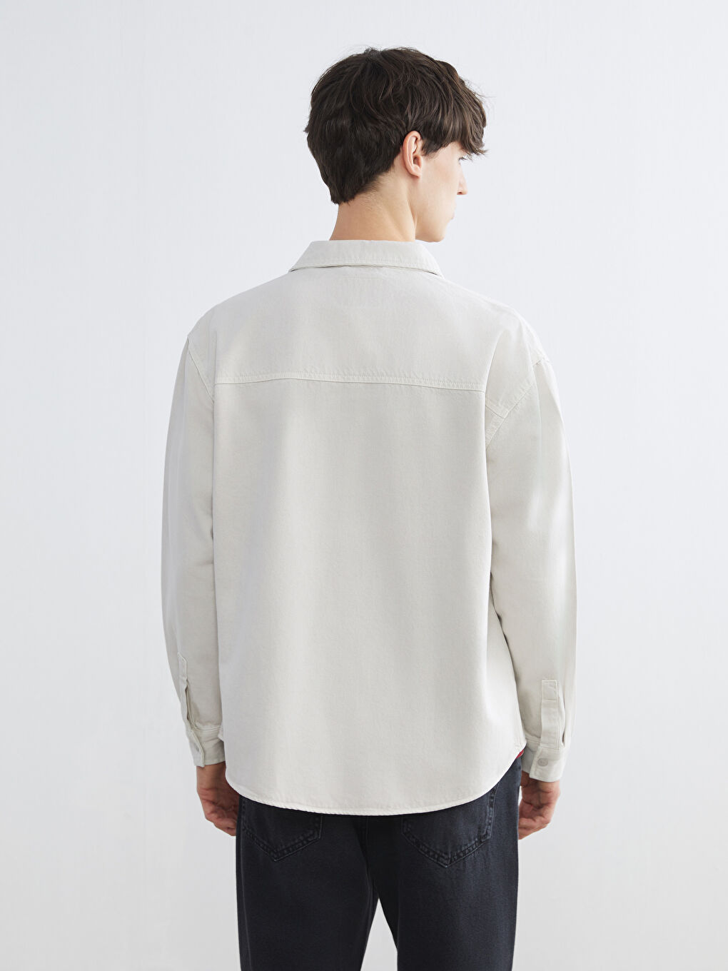 Man BEIGE Denim Shirt-3