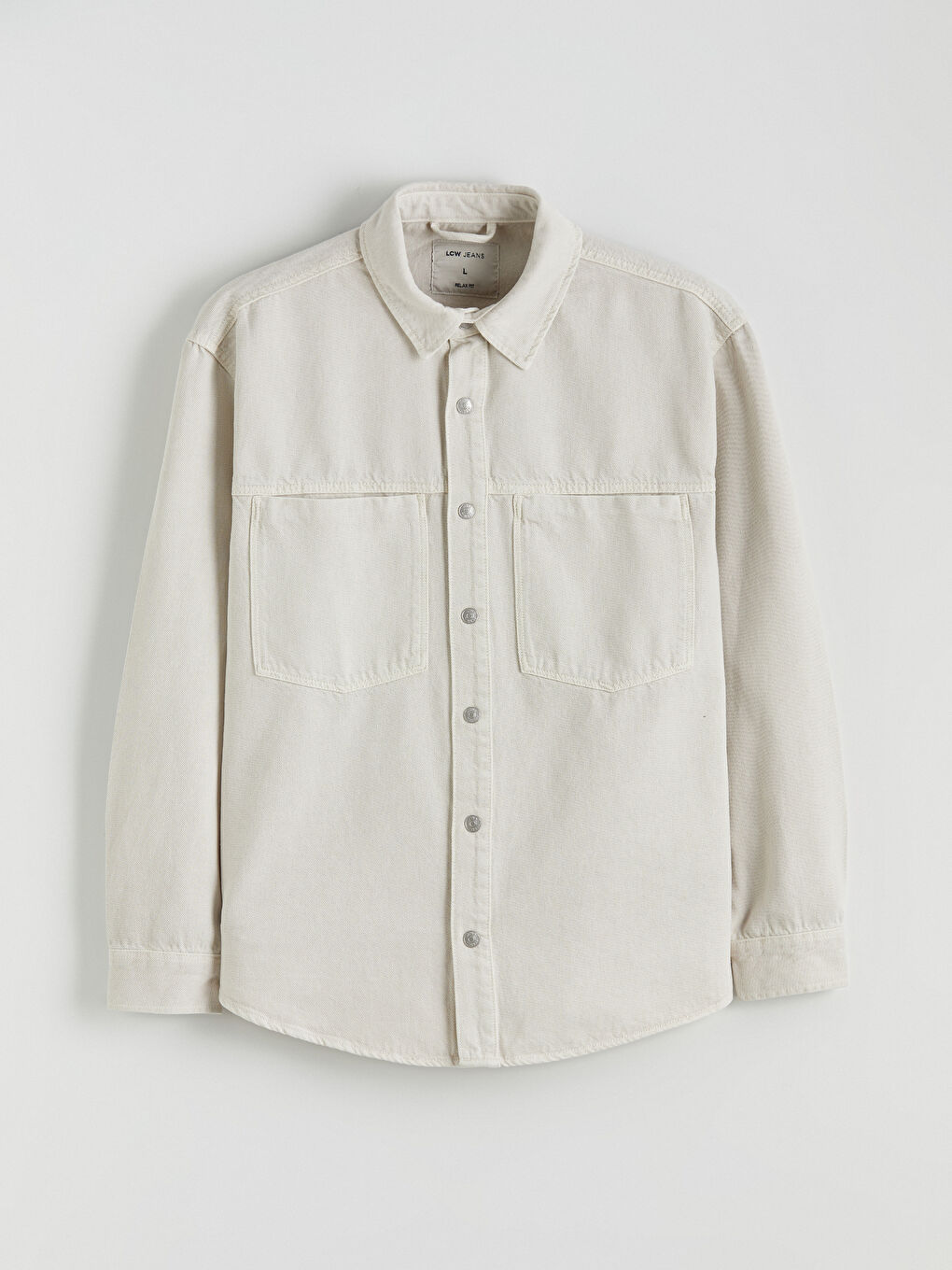 Man BEIGE Denim Shirt-4