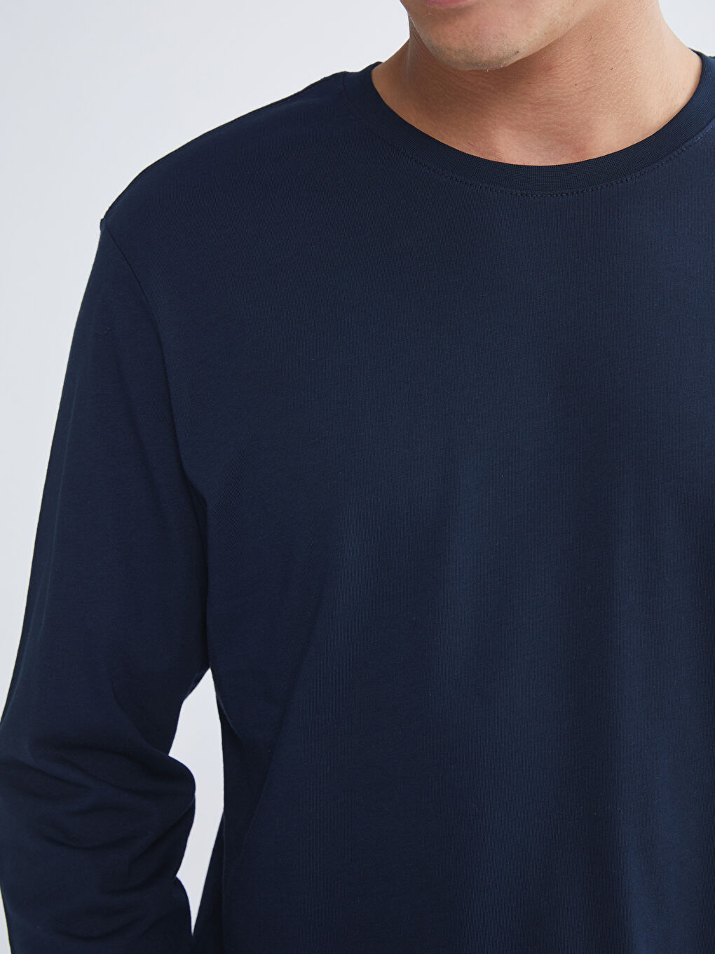 Crew Neck Long Sleeve Men's T-Shirt-2