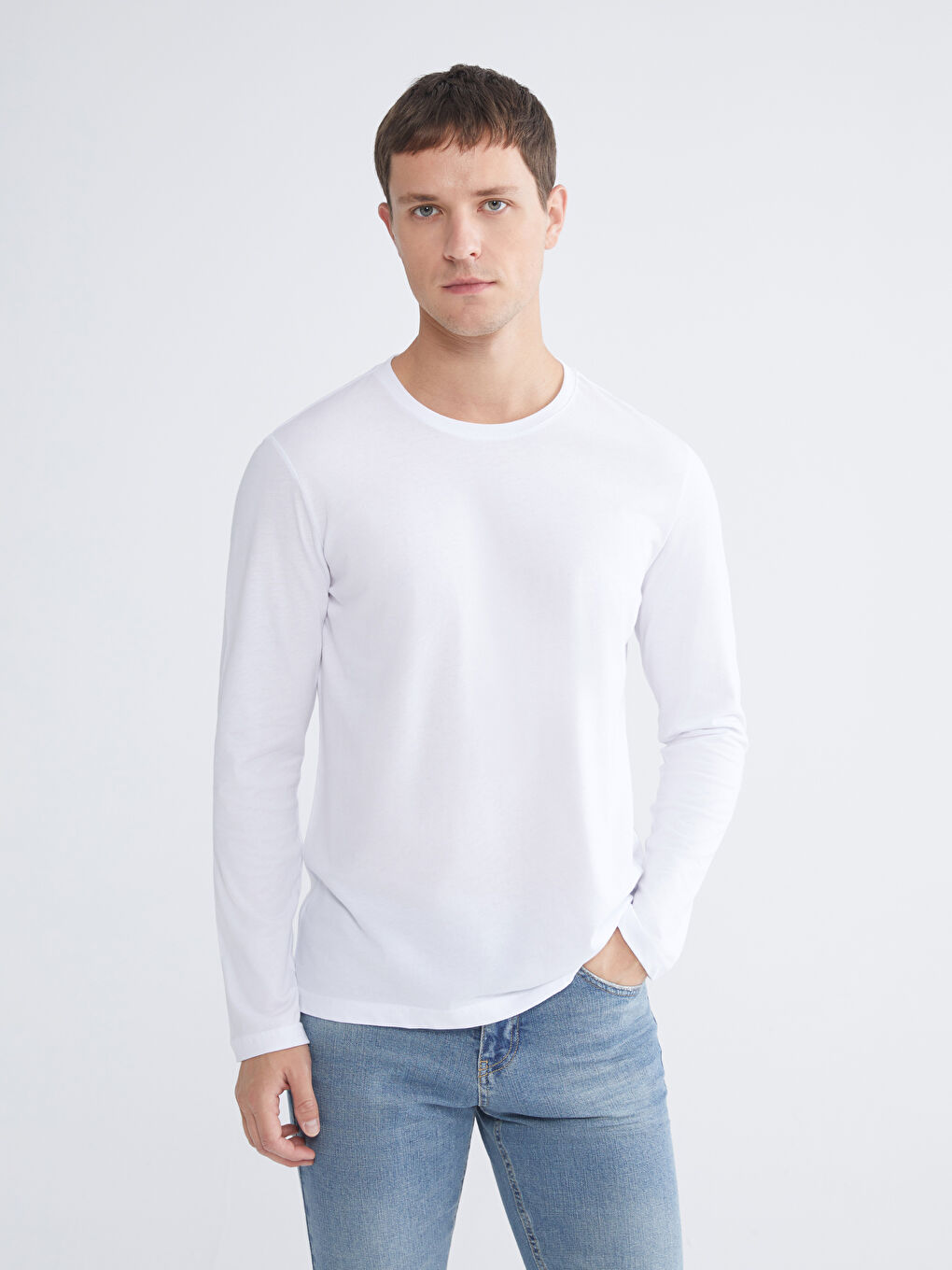 Crew Neck Long Sleeve Men's T-Shirt