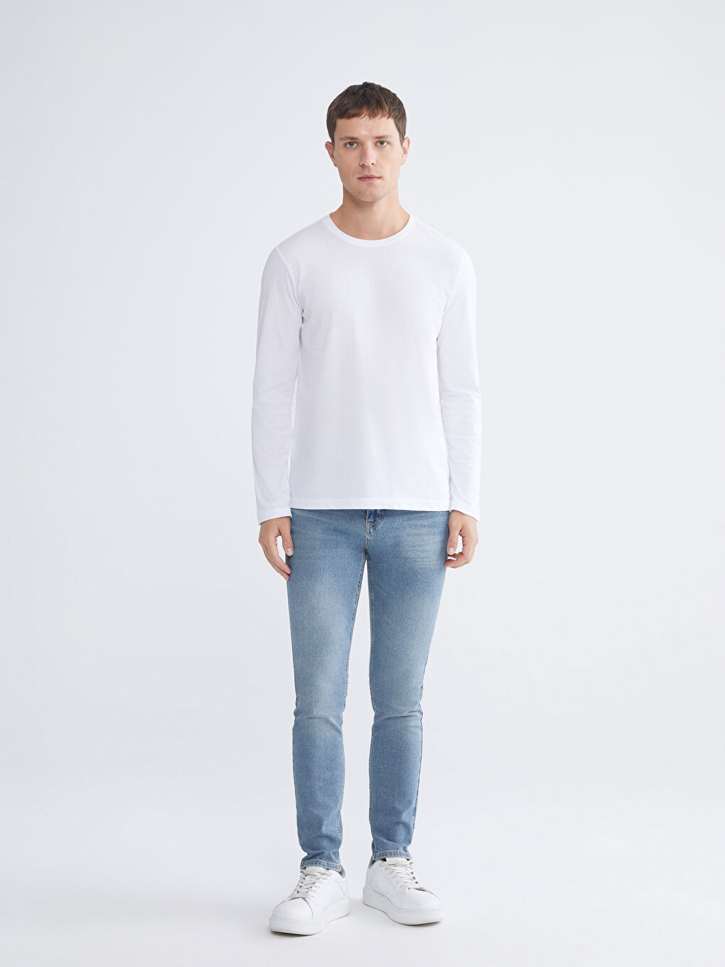 Crew Neck Long Sleeve Men's T-Shirt-1