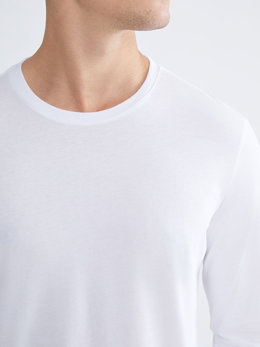 Crew Neck Long Sleeve Men's T-Shirt-2