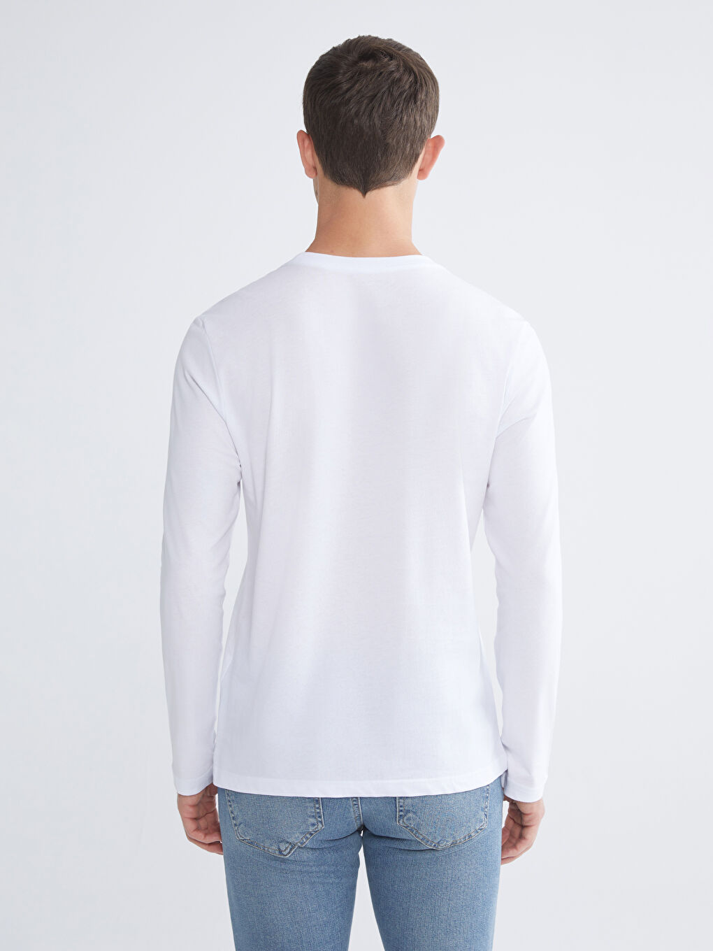 Crew Neck Long Sleeve Men's T-Shirt-3