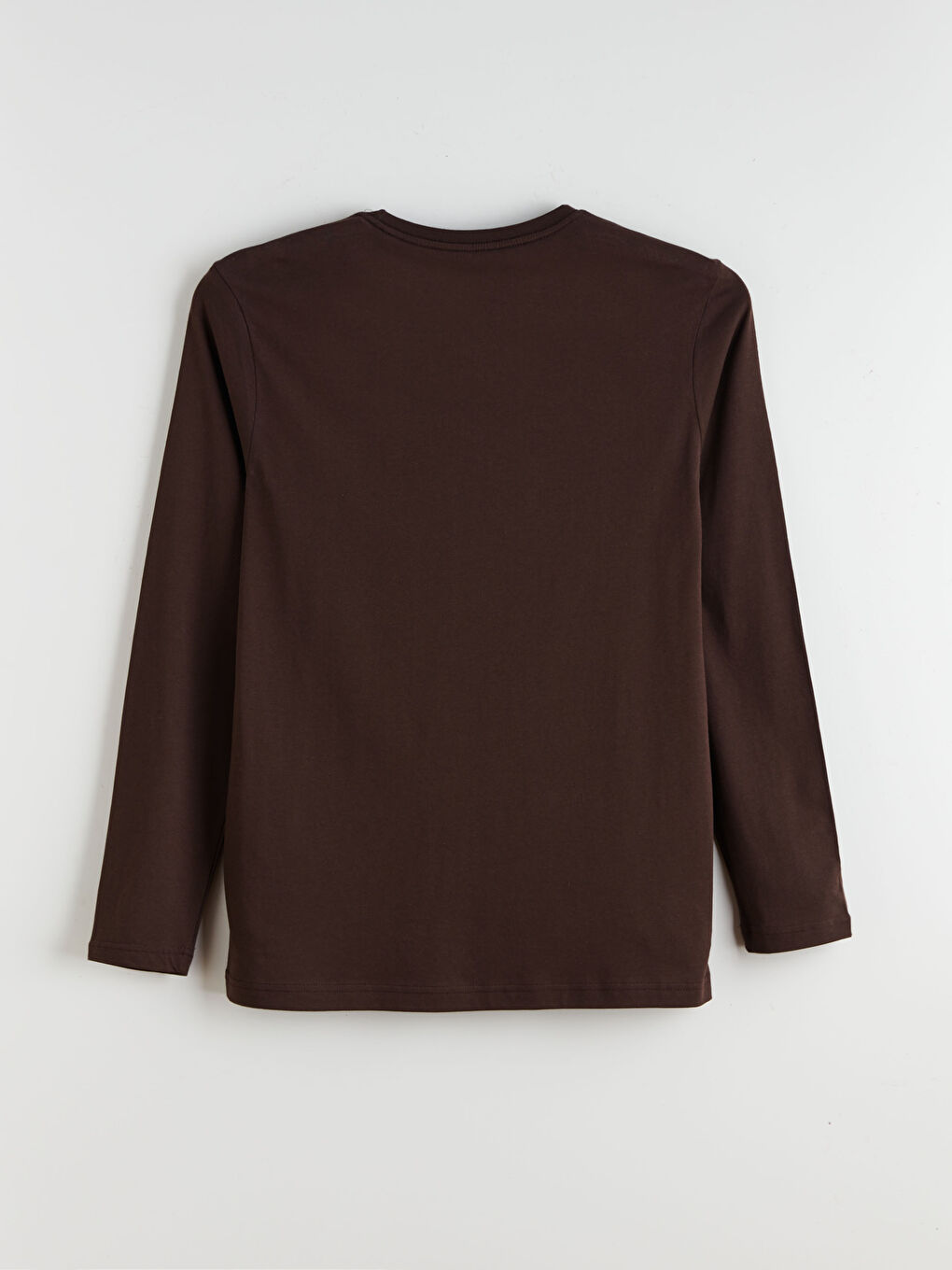 Kahverengi Bisiklet Yaka Uzun Kollu Erkek Tişört-5