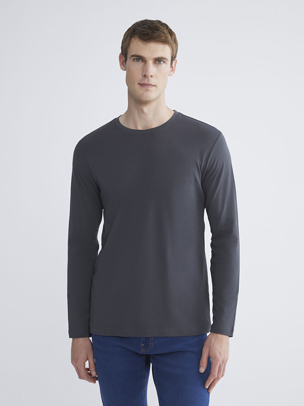 Crew Neck Long Sleeve Men's T-Shirt